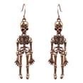 thumbnail image 1 of Pendientes para mujer, regalos para mujer, aretes colgantes vintage de calavera y esqueleto para mujer, accesorios de joyería gótica de bruja para Halloween, aretes modernos pequeños para mujer, 1 of 3