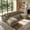 Camel, variant on 133" Modular Cloud Sectional Sofa with Chaise, U-Shaped Corduroy Fabric Couch with Cupholders and Storage, No Assembly Required, Black
