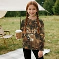 thumbnail image 5 of Garronmavis Cute Brown Camo Boys Long Sleeve T-Shirts Size 3-4 Warm Deer Long Sleeve Crewneck T-Shirts Tee Tops Comfortable Casual Crewneck Loose Fit Tee Tops for Daily Life, 5 of 7