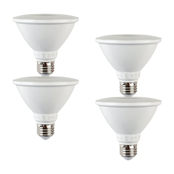 Sleeklighting Par30 Short Neck LED 11 Watt Dimmable Wide Flood Bulb(40) (3000K) E26 Base (Pack of 4)