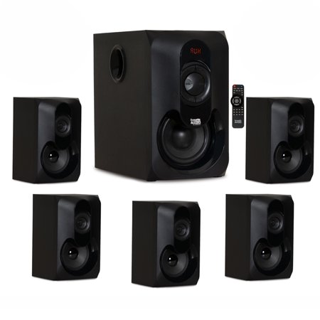Acoustic Audio AA5301 Bluetooth Powered 5.1 Speaker System Home Theater Surround Sound