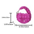 thumbnail image 6 of husxh Puffer Tote Bag for Women Quilted Handbag Nylon Clutch Purse for Travel(rosered), 6 of 6