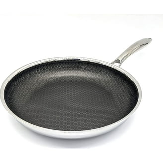 HexClad 10 inch Hybrid Stainless Steel Frying Pan, Nonstick