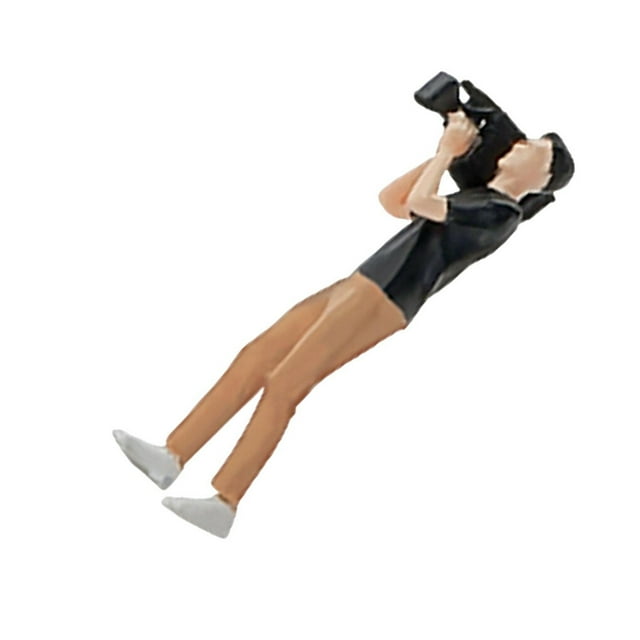 Figurines de Personnes Modèles 1/64 en Résine, Figurines de Train, Décoration de Trains, Vidéaste