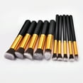thumbnail image 6 of 10 Piece Makeup Foundation Brush Set with Soft Synthetic and Wooden Handle for Liquid Powder Application, 6 of 8