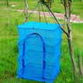 thumbnail image 4 of Foldable 3 Layers Drying Fishing Net Hanging Vegetable Fish Dishes Dryer Hanger, 4 of 6
