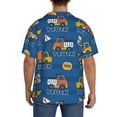 thumbnail image 5 of KLL Construction Vehicles Print Men's Shirt Short Sleeve Button Down Summer Cuba Beach Shirts- XX-Large, 5 of 7