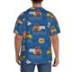 thumbnail image 3 of Fotbe Construction Vehicles Camisa Estampada de Manga Corta para Hombre, Casual de Verano, Estilo Playero, Sin Arrugas-Small, 3 of 5