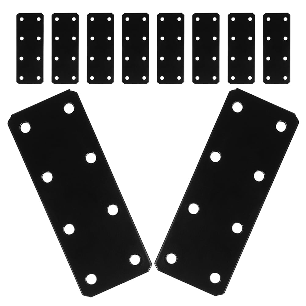 DECORNIJIA FOMIYES 12pcs flat mending bracket plate straight support for furniture wood shelves cabinets