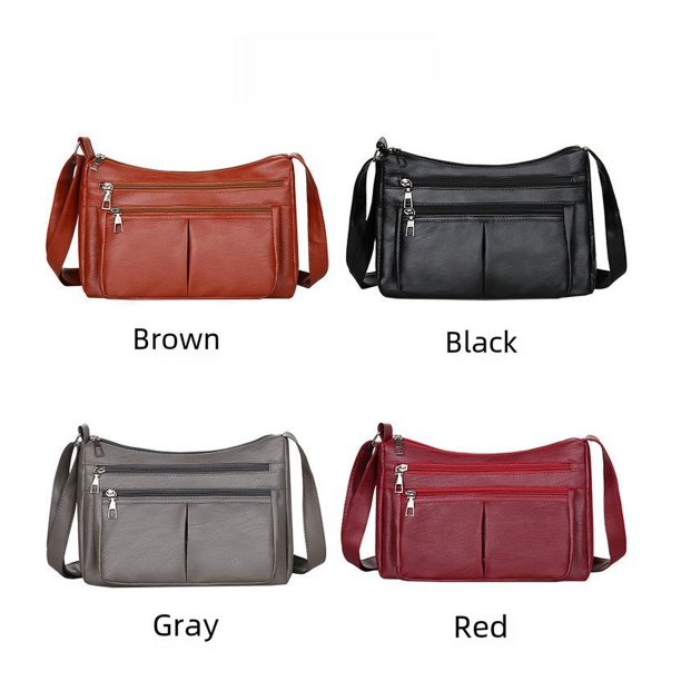 Bolso de madre de moda, cuero suave para mujer de mediana edad, bolso bandolera a juego de moda, bolso de hombro de mujer de moda