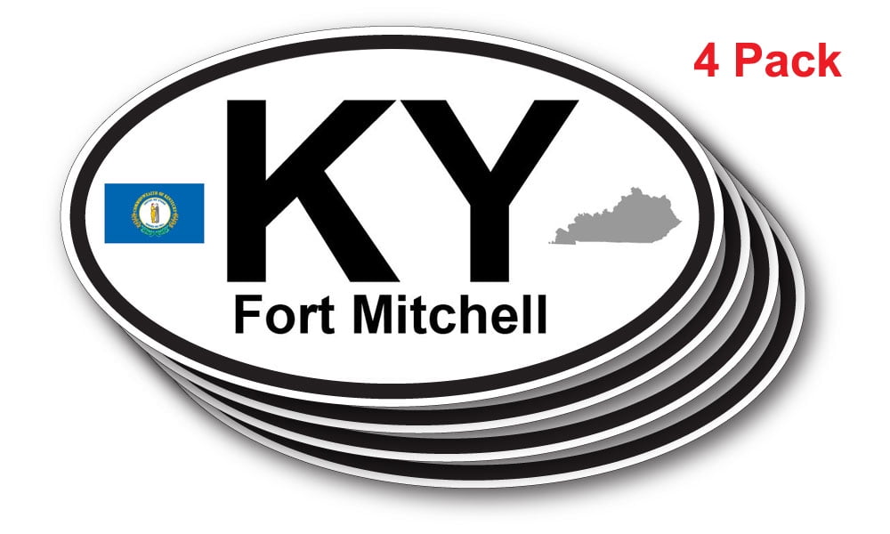 Fort Mitchell Ky Oval Sticker 4 Pack Walmart Com Walmart Com