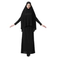 thumbnail image 5 of Gamivast Islamic Clothing for Women Long Overhead Hijab & Skirt Prayer Sets Solid Soft Modest Abaya Jilbab Ramadan Eid Namaz Middle East Robe 2 Piece Sets, 5 of 8
