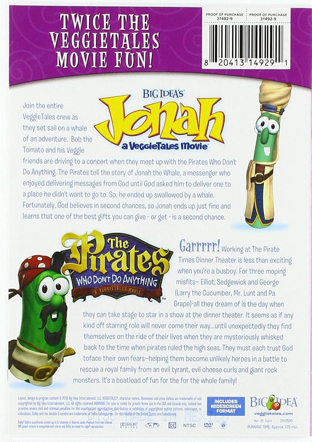 Big Idea Productions 154438 DVD - Veggie Tales Jonah & Pirates
