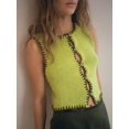 thumbnail image 6 of Womens Sweater Vest Sleeveless Button Down Tank Tops Spring Summer Cropped Cardigan 2025 Knit Top Yellow S, 6 of 9
