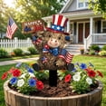 thumbnail image 2 of SLYNSHome 4th of July Highland Cow Garden Stake Decoration 2D Flat Patriotic Yard Stakes Signs Red White Blue Signs with Stakes for Independence Day Lawn Decor, 2 of 6