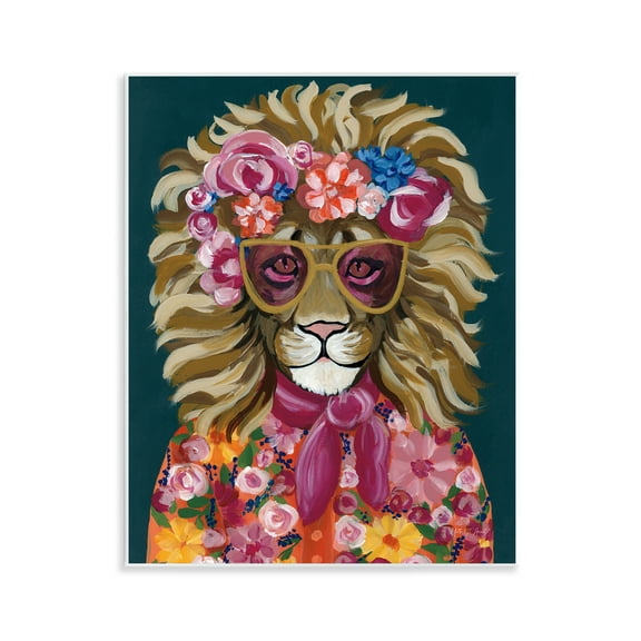 Stupell Industries Miami Living Lion Animals Painting Unframed Art Print Wall Art, 11 x 14