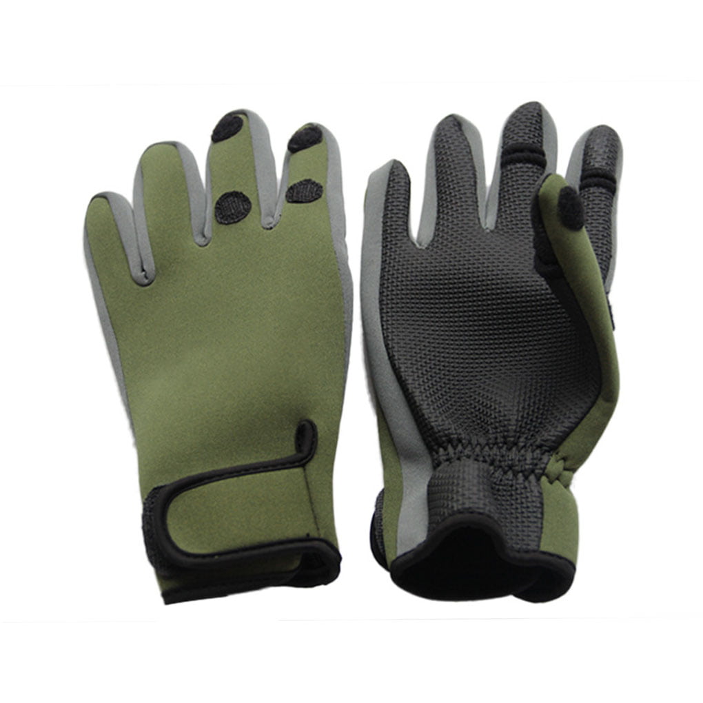 Unisex Quick Drying Fishing Gloves Anti-slip 3 Fingerless Breathable Ride Gloves 
