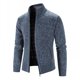 thumbnail image 3 of Suéter de color sólido para hombre de primavera y otoño, cárdigan informal con cuello alto, suéter de polar de manga larga para jóvenes, 3 of 6