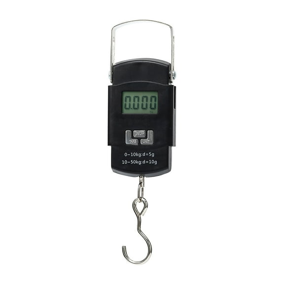 JIhuahe Portable Electronic Hanging Scale - 110 lb Capacity for Fishing, Express Delivery, and Weighing, Digital Hook Scale with LCD Display,Black