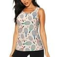 thumbnail image 2 of Uemuo Cute Tennis Racket Pattern Workout Tank Tops for Women Breathable Moisture-wicking tank top Sleeveless Running Loose Fit Yoga Tops Active Shirts Sports Gym Exercise, 2 of 9