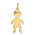 thumbnail image 2 of Auriga Fine Jewelry 14K Yellow Gold Charm Pendant for Women (L-25mm, W-10mm), 2 of 6