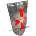 thumbnail image 3 of THOR INSTRUMENTS Medieval Crusader Red Cross Battle Warrior Shield Rustic Vintage Home Decor Gifts, 3 of 3