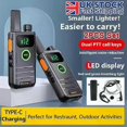 thumbnail image 3 of 2 Pack Portable Mini Walkie Talkie Long Range 6800 mAh Two Way Radio and Headset, 3 of 5