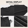 thumbnail image 6 of Qylux Women's Pajama Set Short Sleeve Adjustable Long Pants Sleepwear Set Soft Two Piece Matching Set with Pockets,Black,L, 6 of 9