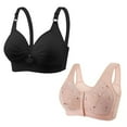 thumbnail image 2 of Itsame 2PC Bras for Women's Full Support Everyday Casual Bra Set Breathable Wireless Comfort Bralette Multicolor Size 2XL, 2 of 7