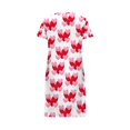 thumbnail image 4 of Womens Nightgowns Plus Size Casual Sleep Dress Women's Plus Heart Print Short Sleeve Round Neck Medium Stretch Loose Nightdress Valentine's Day Nightdress, 4 of 4