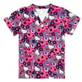 thumbnail image 5 of Ropa de algodón transpirable con estampado de dibujos animados, ropa de cuello en V, ropa de mano con cepillo, ropa de enfermera para mujer, ropa de trabajo de quirófano de manga corta para hombre, 5 of 5