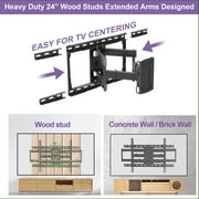 USX MOUNT Full Motion Tilting Swivel Leveling Articulating TV Wall Mount for 47-90 TVs, VESA 600x400mm, Fits 16/18/24 Wood Studs, Holds up to 120lbs