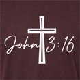 thumbnail image 5 of Wild Bobby John 3:16 Cross Inspirational/Christian Men Premium Tri Blend Tee, Cardinal, Small, 5 of 5