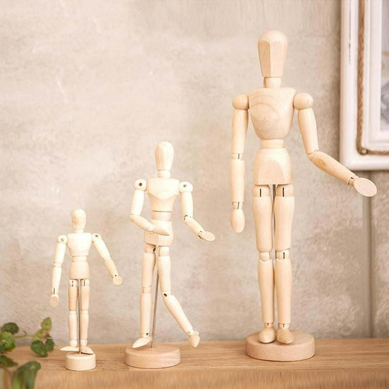 Wooden Mannequin - Artists Wooden Manikin Jointed Mannequin for Home  Decoration, Sketching Figure Drawing Painting Model Jointed Doll 8INCH 