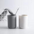 thumbnail image 5 of Nvzi Vaso reutilizable, resistente a roturas, apto para lavavajillas, 2 vasos para enjuague bucal, color marrón claro., 5 of 5