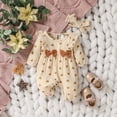 thumbnail image 2 of 0-1 Months Newborn Baby Girls Long Sleeved Bodysuits Outdoor Bodysuit Sleep & Play Bodysuit, 2 of 4