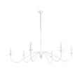 thumbnail image 5 of Living District Rohan 60" 6-Light Transitional Metal Chandelier in White, 5 of 9