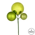 thumbnail image 2 of Vickerman 18" Lime Ball Ornament Christmas Pick, Set of 3, 2 of 2