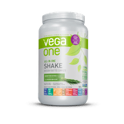 Vega One All-In-One Nutritional Shake, Natural Unsweetened, Large, 1.9 Lb