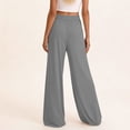 thumbnail image 5 of Besolor Womens Wide Leg Pants Elastic High Waisted Casual Loose Loungewear Workout Athletic Gym Yoga Trousers, 5 of 6