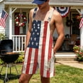 thumbnail image 7 of JAJAHO American Flag Overalls Mens Casual Rompers With Adjustable Straps Independence Day Celebration Bib Shorts 4Th Of July Outfit, 7 of 7