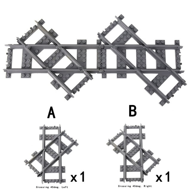 City Trains Flexible Tracks Forked Straight Curved Soft Rails Track Switch Building Block Bricks Kids DIY High-tech Creative Toy,Stytle N
