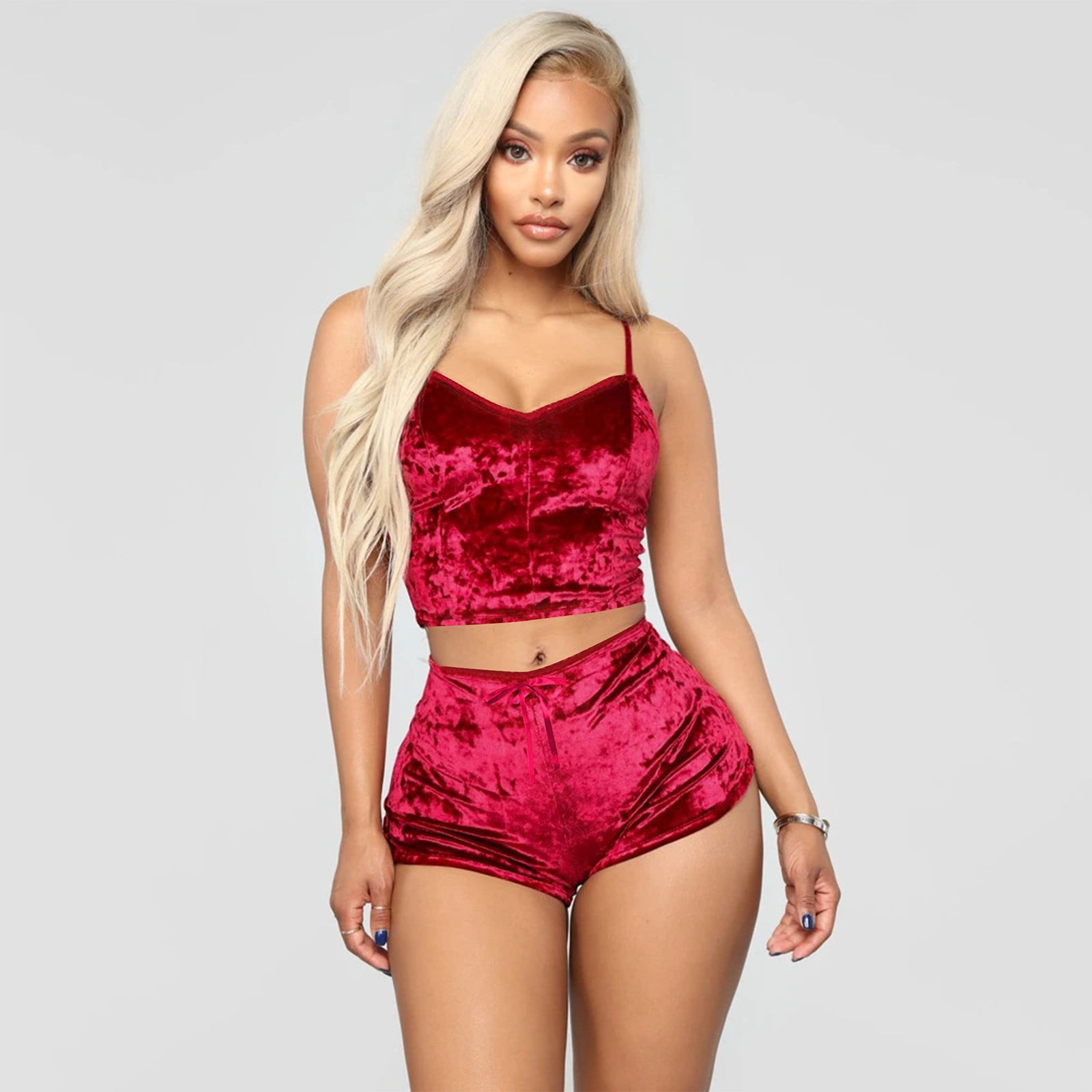 Velvet pyjama short set hotsell
