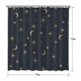 thumbnail image 5 of Gothic Shower Curtain Set - Dark Celestial Moon & Star Print, Mystical Cosmic Bath Decor, Waterproof Polyester 72"Wx72"L, Goth Aesthetic Gift, 5 of 5