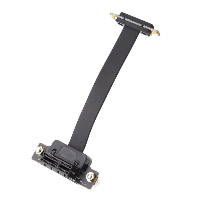 Cable de extensión PCI‑E 1X Adaptador de red dual de 90° con almohadilla magnética de indicación LED