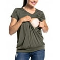 thumbnail image 1 of Camiseta de Lactancia Materna,Mujer Embarazo Manga Corta Maternidad Enfermería Top Camisa de Lactancia Posparto Salida de Alta Intensidad, 1 of 9