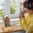 thumbnail image 5 of Staron under $5! Bamboo Wood Mobile Phone Holder, Adjustable Detachable Stand for Phones Tablets, Desktop Bracket with Multiple Viewing Angles, 5 of 6