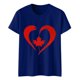 thumbnail image 1 of Camisas de Manga Corta para las Mujeres Impresión de Manga Corta Cuello Redondo, Camisa Casual de Poliéster para las Mujeres, Lavado de Manos, 1 of 7