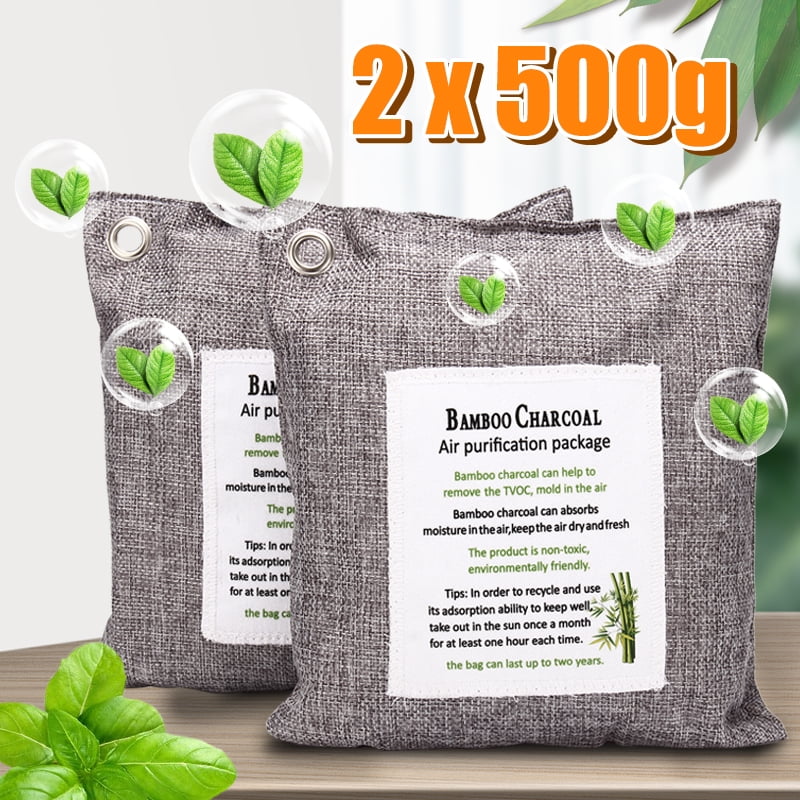 2 Pack 1.1lbs/Bags Nature Fresh Air Purifier Bags Activated Bamboo