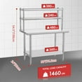 thumbnail image 7 of 30" X 24" Commercial Stainless Steel Work Table with Shelf, 7 of 7